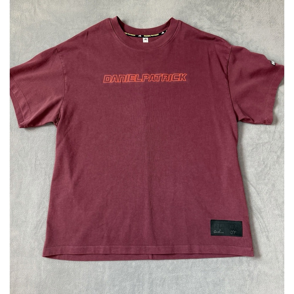 Adidas x Daniel Patrick x James Harden Men's Short Sleeve Tee Medium Maroon‎